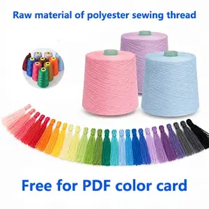 100% polyester colored spun yarn